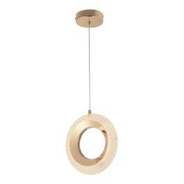 Pendente LED 3000K 9W Bivolt Ø20cm Metal e Acrílico Dourado