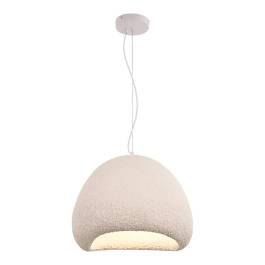 Pendente Ø30cm Metal e Resina Branco