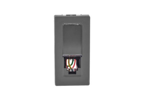 Tomada Telefone RJ11 4 Fios 1M Cinza - Pial Plus+