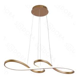 Pendente LED 3000K 6000K Multitemperatura 47W Bivolt Ø75cm Metal e Silicone Dourado