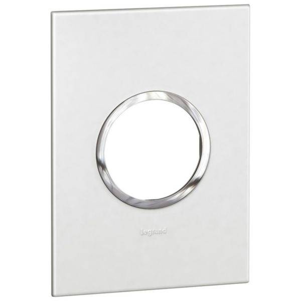 Arteor - Placa 2 postos 4x2inches redondos - Padrão americano - 2 modulos - Branco