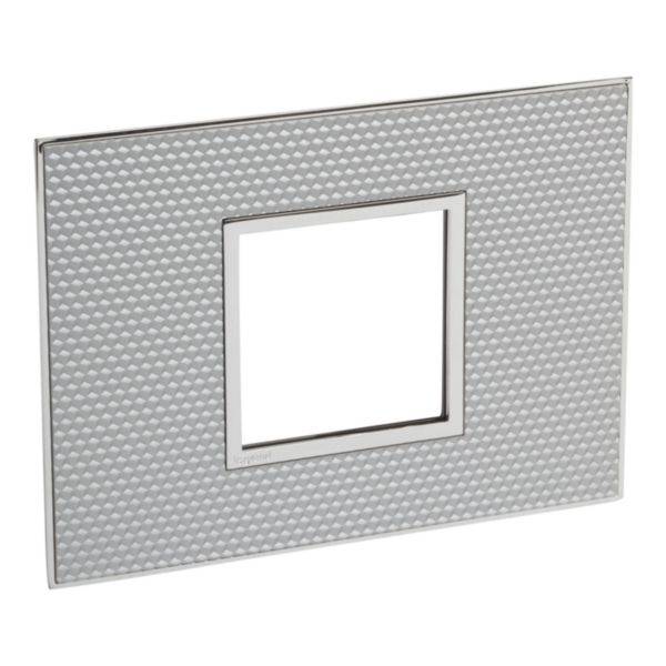 Placa 2 Postos 4X2 Quadrados Cube Arteor