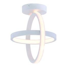 Plafon de Sobrepor LED Redondo 3000K 26W Bivolt Ø22x25cm Alumínio e Silicone Branco