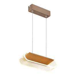 Pendente LED 3000K 10W Bivolt 8,5x25cm Metal e Acrílico Dourado