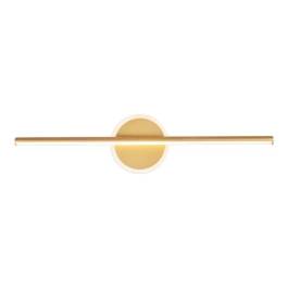 Arandela de Parede LED 3000K 38W Bivolt 14x60x5,5cm Metal e Silicone Dourado