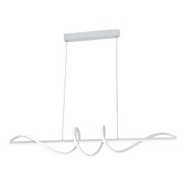 Pendente LED 3000K 63W Bivolt 100x20cm Alumínio e Silicone Branco