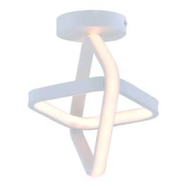 Plafon de Sobrepor LED Quadrado 3000K 24W Bivolt 26x26x20cm Alumínio e Silicone Branco