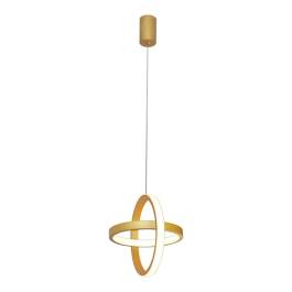Pendente LED 3000K 26W Bivolt Ø22cm Metal e Silicone Dourado