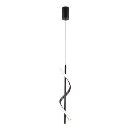 Pendente LED 3000K 10W Bivolt Ø12x40cm Metal Preto