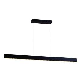 Pendente LED Linear 3000K 29W Bivolt 121x2,5cm Metal e Acrílico Preto