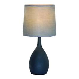 Abajur 40xØ20cm Metal e Linho Cinza