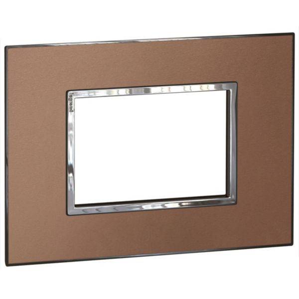 Placa 3 Postos 4X2 Quadrados Pink Champa Arteor