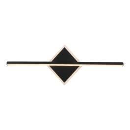 Arandela de Parede LED 3000K 38W Bivolt 10x60x5,5cm Metal e Silicone Preto