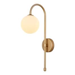 Arandela de Parede 40x15cm Metal e Vidro Dourado e Fosco