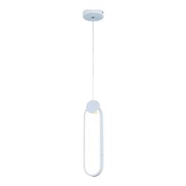 Pendente LED 3000K 16W Bivolt 38x10cm Metal e Silicone Branco