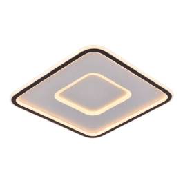 Plafon de Sobrepor LED Quadrado 3000K 58W Bivolt 40x40cm Metal e Silicone Preto
