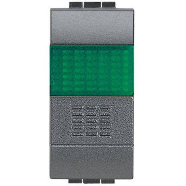 Pulsador Com Difusor Luminoso Verde 10A 250V - Living