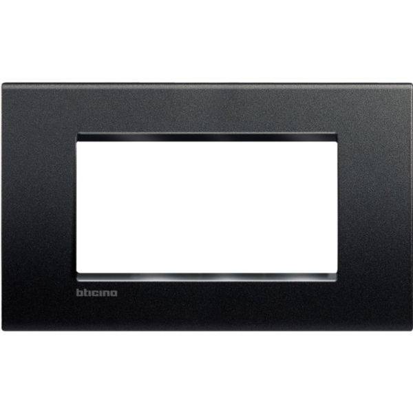Placa Quadrada 4 Postos 5X2 - Anthracite