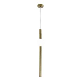Pendente LED 3000K 8W Bivolt 60xØ2cm Metal e Acrílico Bronze