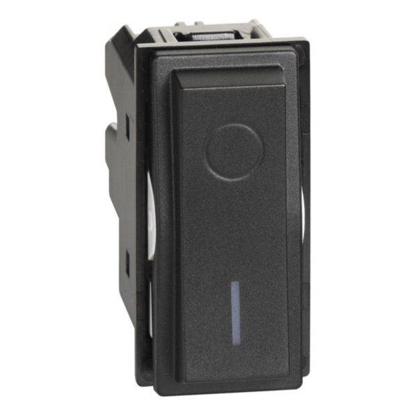 Interruptor Bipolar Simples 16Ax 1M Black - Living Now
