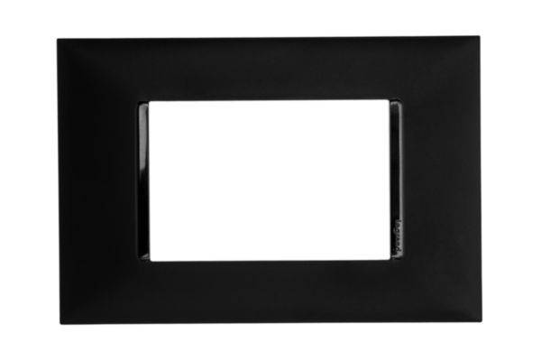 Placa 3 Postos 4X2 Preta - Pial Plus+