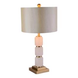 Abajur 71xØ38cm Mármore e Metal Dourado