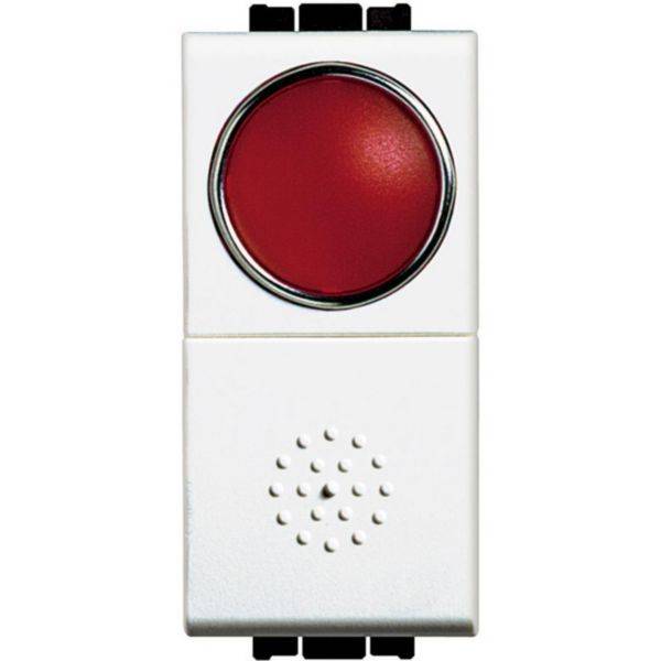 Pulsador Com Difusor Luminoso Vermelho 10A 250V - Light
