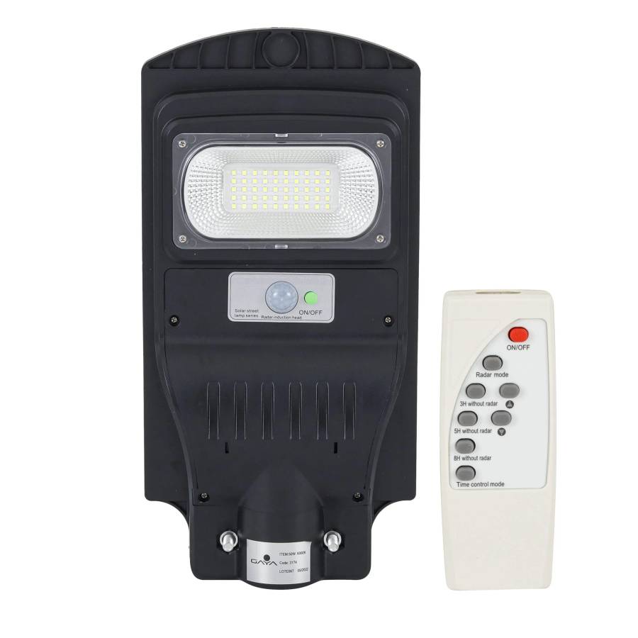 LUMINÁRIA SOLAR PARA POSTE COM CONTROLE REMOTO