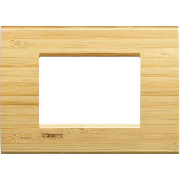 Placa Quadrada 3 Postos 4X2 - Bambu