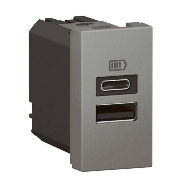 Carregador USB X2 A+C 3A 15W 1M Magnesio - Arteor
