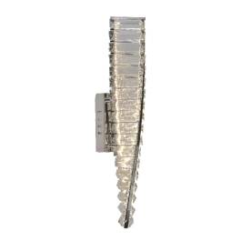 Arandela de Parede LED 3000K 7W Bivolt 45x8cm Metal e Cristal Cromado