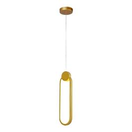 Pendente LED 3000K 16W Bivolt 38x10cm Metal e Silicone Dourado