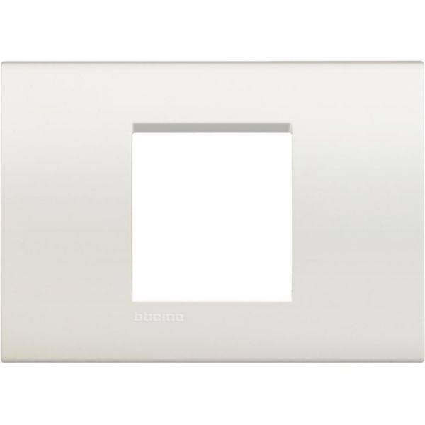 Placa Quadrada 2 Postos Central 4X2 - Bianco