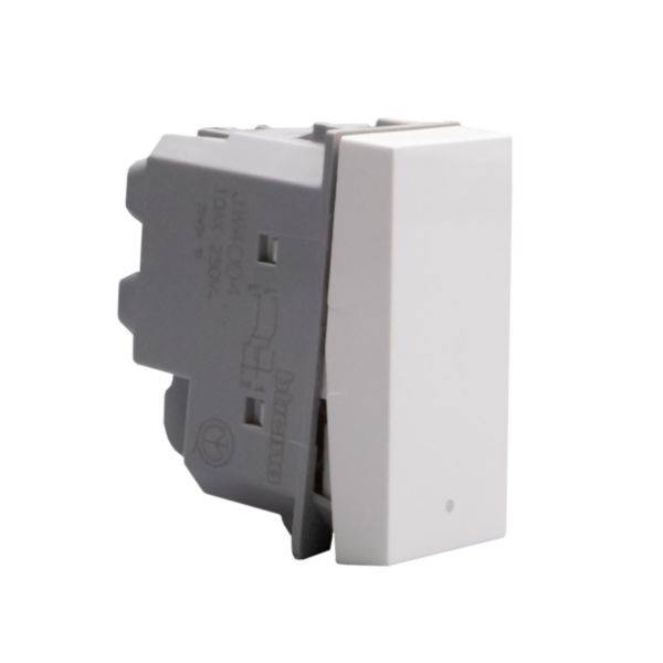 Matixgo - Interruptor intermediário 10AX 1M branco - Montagem embutida - Terminal parafusado - Proteção IP20