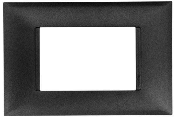 Placa 3 Postos 4X2 Preto Onix - Pial Plus+