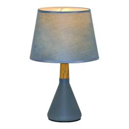 Abajur 34xØ20cm Metal e Linho Cinza