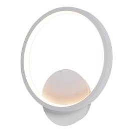 Arandela de Parede LED Redondo 3000K 14W Bivolt Ø22x25cm Metal e Silicone Branco