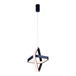 Pendente LED 3000K 24W Bivolt Ø22cm Metal e Silicone Preto