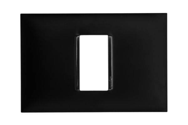 Placa 1 posto 4X2 Preto - Pial Plus+