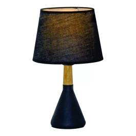 Abajur 34xØ20cm Metal e Linho Preto