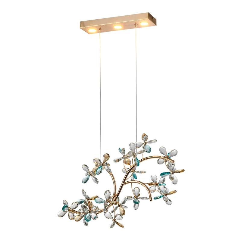 Pendente Led Cristal Dourado 15w 1050lm 3000k Genesis