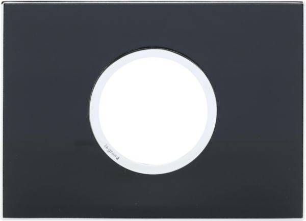 Placa 2 Postos 4X2 Redondos Mirror Black Arteor -