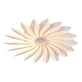 Plafon de Sobrepor LED 3000K 90W Bivolt Ø62x8cm Metal e Acrílico Branco