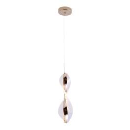 Pendente LED 3000K 10W Bivolt 30x12cm Metal e Acrílico Dourado