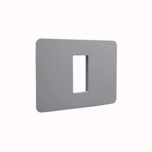 Matixgo - Placa 1 posto 4x2 cinza - 1 módulo - Plástico termoplástico - Acabamento mate