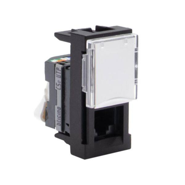 Matix Go - Tomada de dados RJ45 Cat5E 1M preta - Conexão UTP - Fecho rápido - IP20