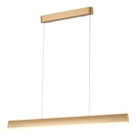 Pendente LED Linear 3000K 60W Bivolt 100x3,5cm Metal e Acrílico Dourado