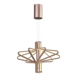 Pendente LED 3000K 102W Bivolt Ø61cm Metal e Acrílico Dourado