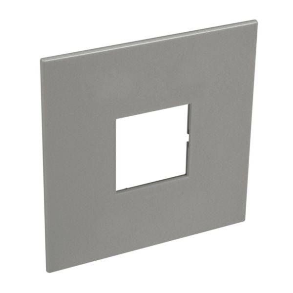 Placa 2 Postos 4X4 Quadrados Magnesium Arteor