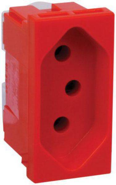 Tomada 2P+T Pb Pialplus Dedicada Vermelho 20A